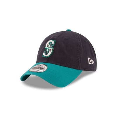 Blue Seattle Mariners Hat - New Era MLB Core Classic Alt 9TWENTY Adjustable Caps USA1970356